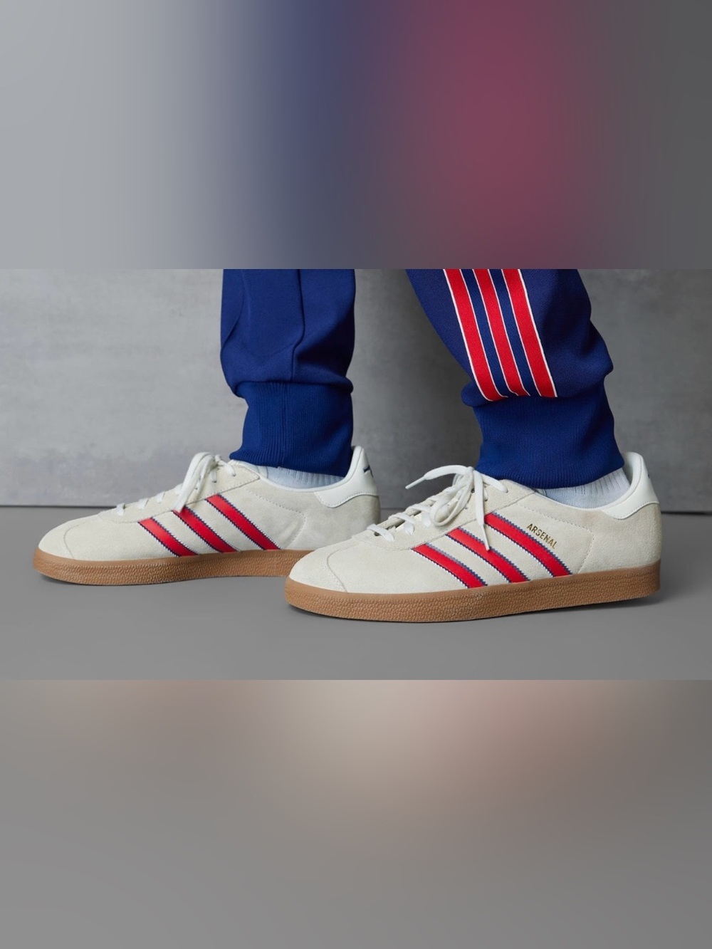 JS3042 Arsenal FC adidas Originals Gazelle
Terrace Icons Off White Better (Men - Picture 12 of 16